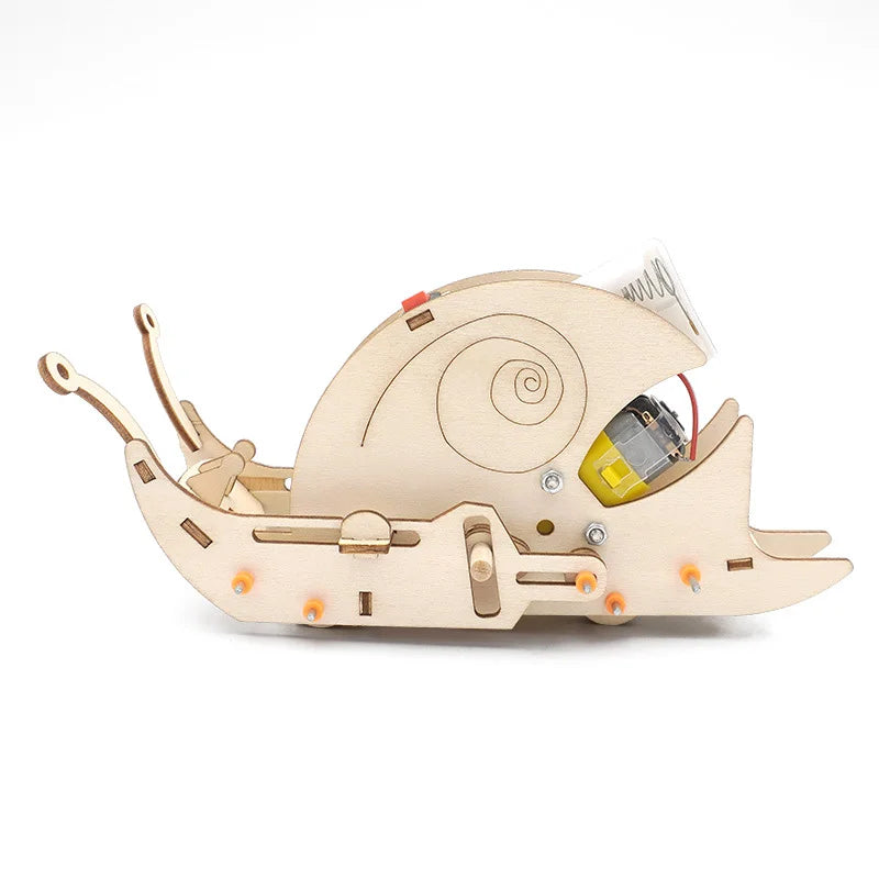 DIY Bionic Electric Snail Model Physical Science Experiment Tool Pack Teaching Aids for Kids Educational Toys Building Block