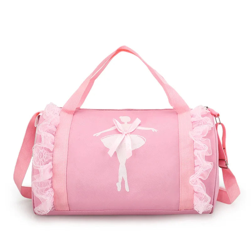 Childrens Shoulder Bag Latin and Ballet Schoolbag Girl Princess Dance Bag Waterproof and Lightweight and Comfortable Breathable