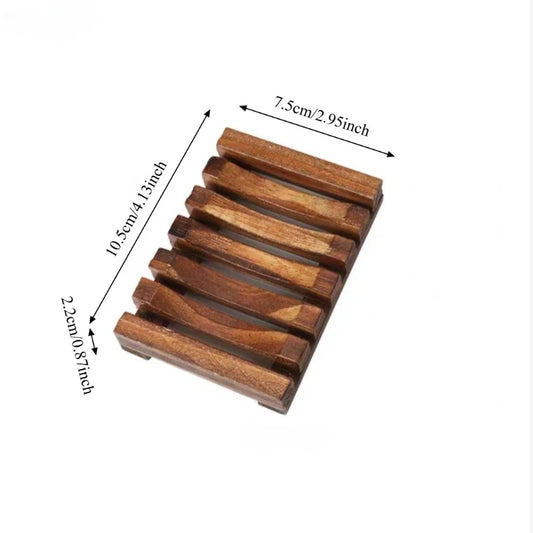 Creative Wooden Soap Holder Drainage Rack Carbonized Bamboo Bathroom Organizer for Shower Shelf Non Slip Soap Tray Ventilation