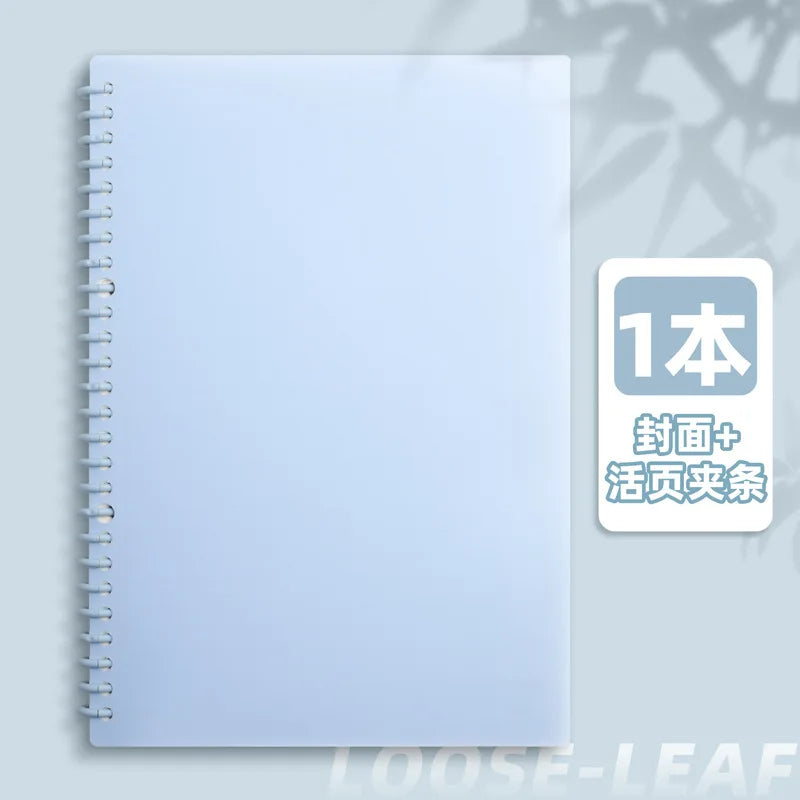 A4/A5/B5 Removable Spiral Notebook 60 Sheets Underline/Blank Loose Leaf Journal Macaron Binder for Students