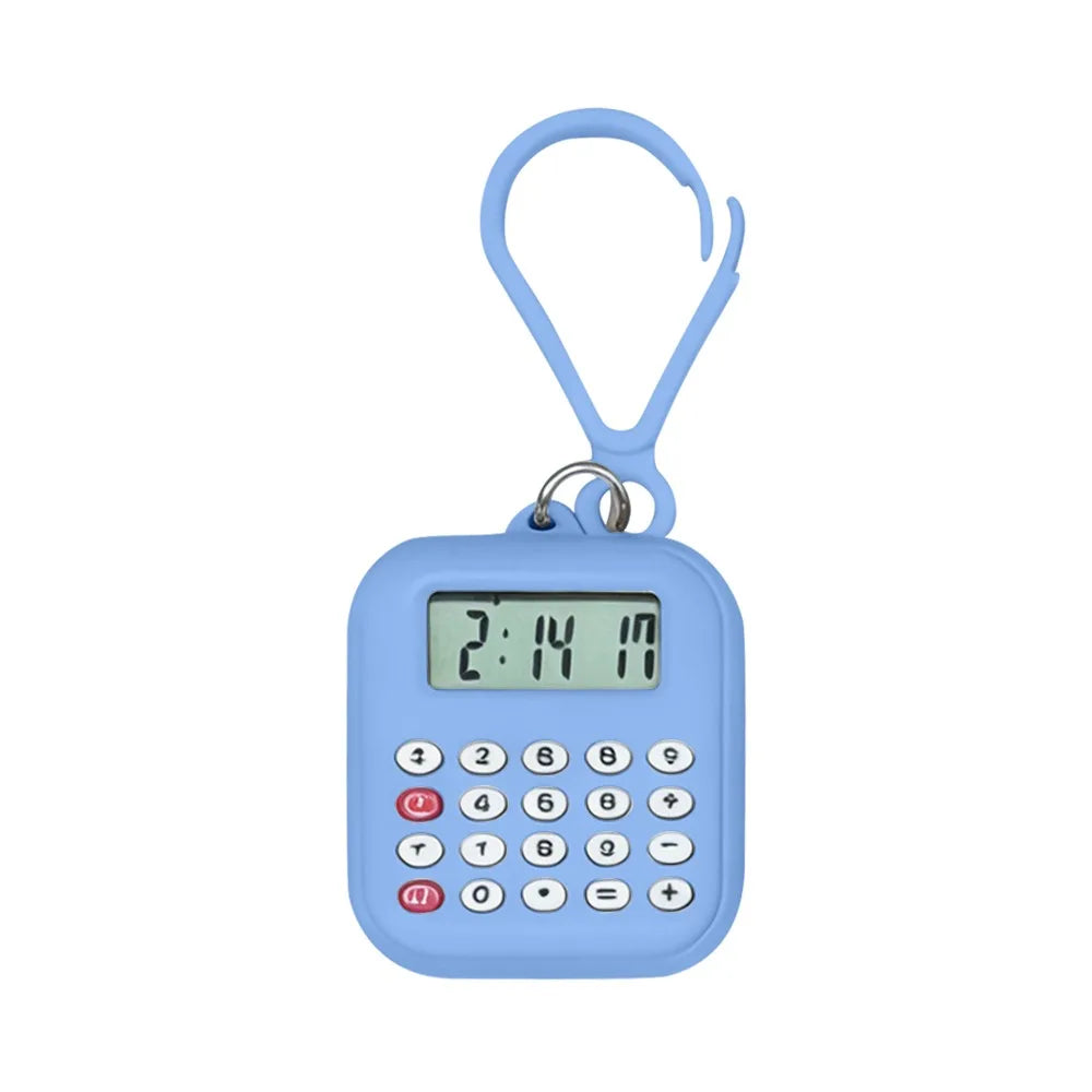 Multifunctional Mini Calculator 8 Digits Display Silent Button Electronic Calculator Lightweight Portable Keychain Calculator