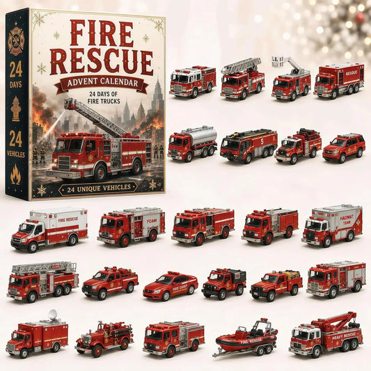 Fire Rescue Advent Calendar – 24-Day Countdown with Fire Truck Designs