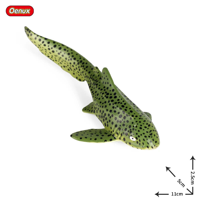 Oenux Ocean Animals Action Figures Sealife Shark Whare Megalodon Model Figurines PVC Home Decoration Kid Cognitive Education Toy