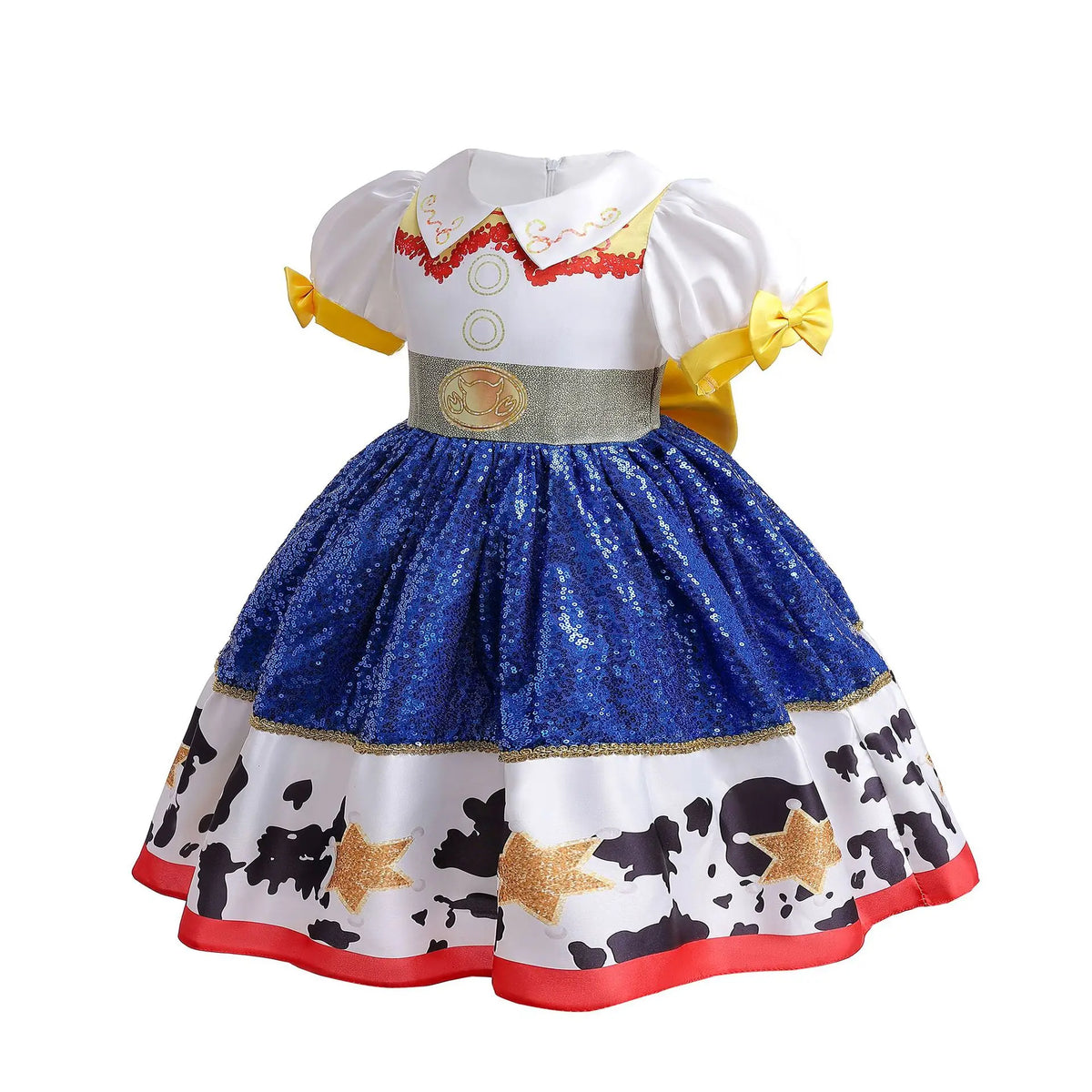 Girl Jessie Dress Kids Yellow Blue Cowgirl Cosplay Costume Kids Fancy Party Outfit Halloween Christmas Gift