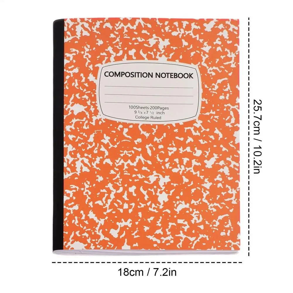 Composition Notebook College Ruled 100 Sheets Abstract Marble Cover Thick Paper 10.2x7.2in Lined Paper Notebook For School