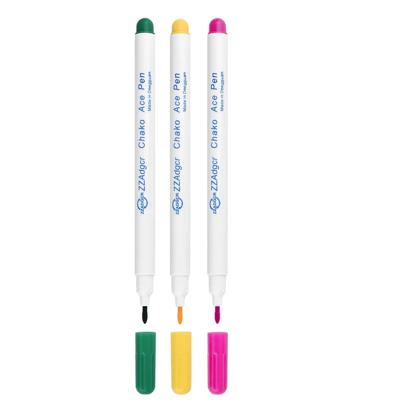 1/3pcs Disappearing Erasable Ink Fabric Marker Pen Cross Stitch Water Erasable Pen Tailor'S Quilting Sewing Tools Dressmaking