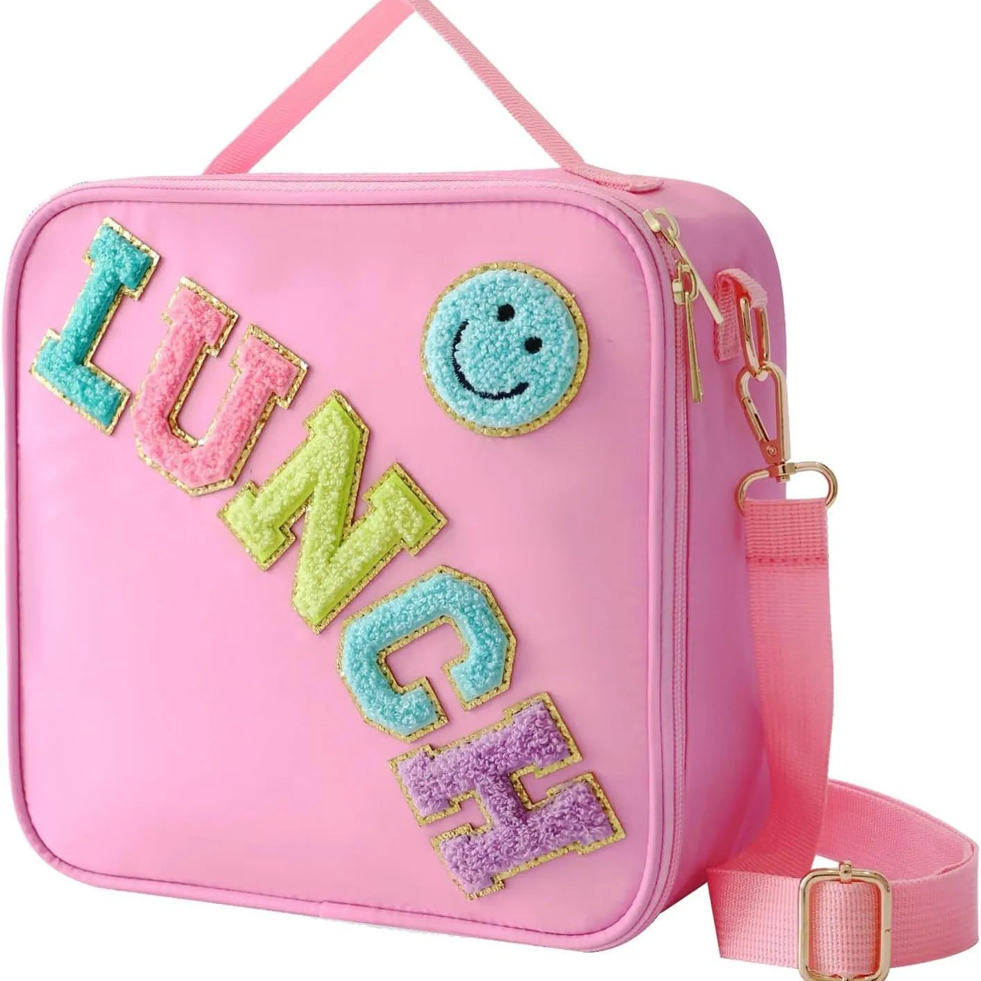 Lunch Bag with Aluminum Film Adjustable Shoulder Strap for Kids Back to School Food Insulated Lunch Cooler Bag Food Lunch Box