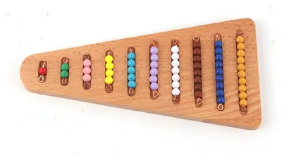Montessori Counting Game for Children Colorful/ Golden Beads Box Kids Numbers Learning Resources Early Childhood Education Toy