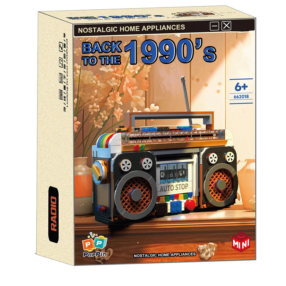 554PCS Color Radio Model Building Blocks Retro Small Home Appliances Assembly Bricks DIY Toys Desktop Deco Adult Holiday Gift