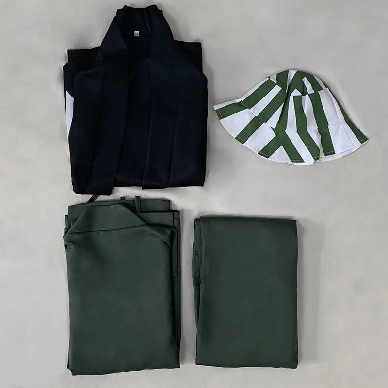 Anime Bleach Urahara Kisuke Cosplay Costume Hat Kimono Outfit For Men Women Men Halloween Accessories And Props Cosplay