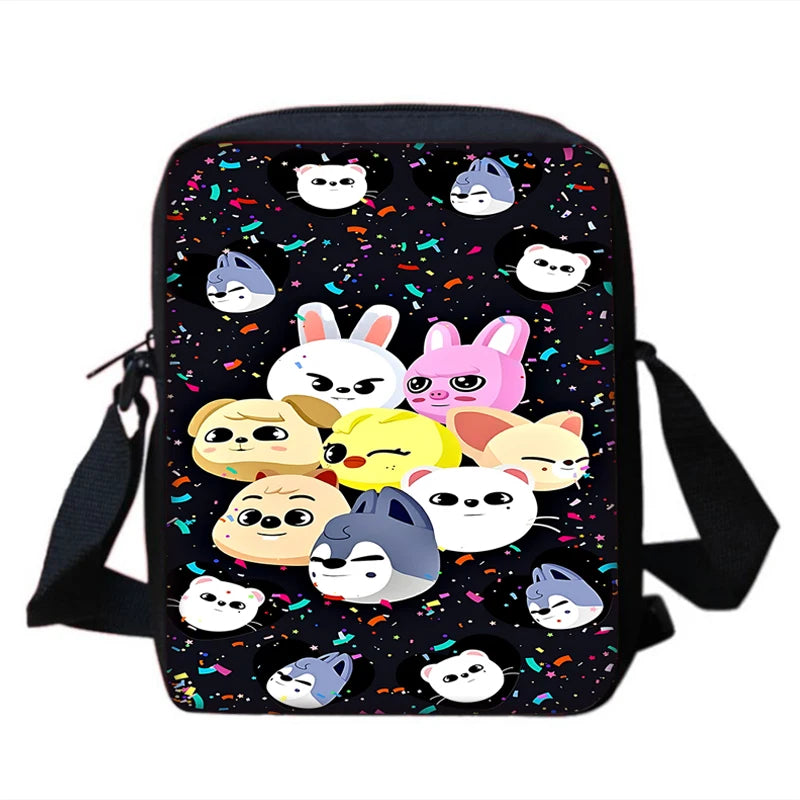 Child School S-Skzoo-o k-Kpop Stray Kids Backpack With Shoulder Bag Pencil Bags School Bags for Boys Girls Best Gift