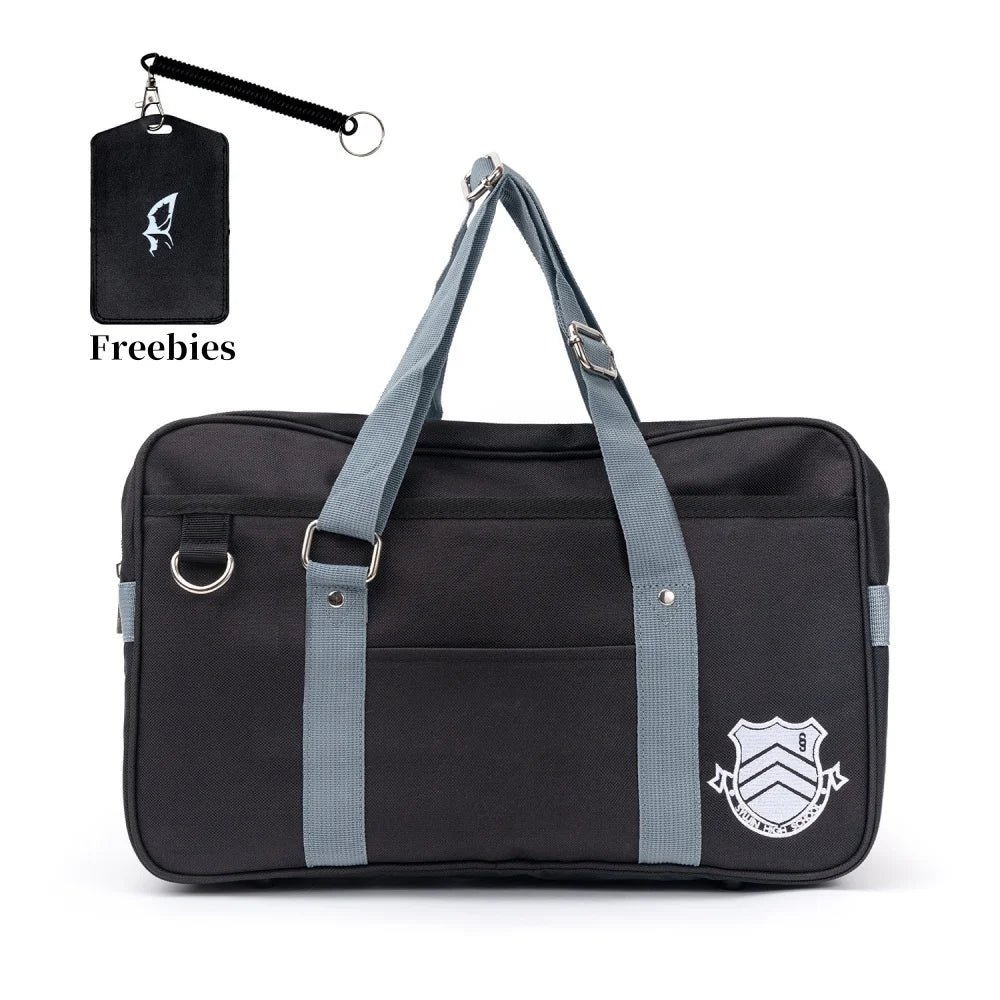 Game Amamiya Ren Joker Syujin High School Cospaly Student JK Uniform Shoulder Bag Travel Black Handbag Accessory