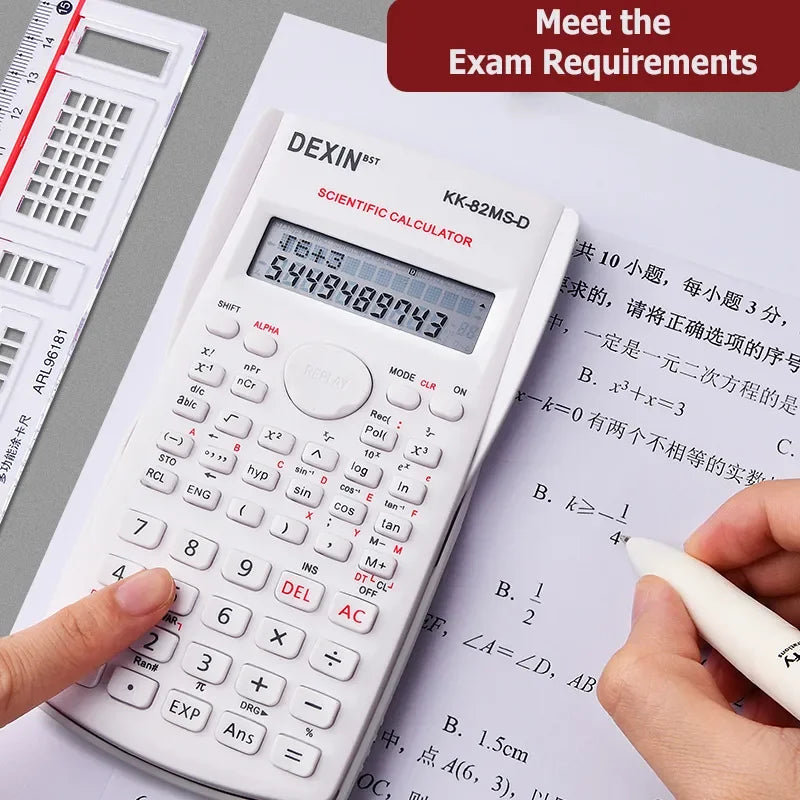 Portable Dual Row Screen Multi-Functional Scientific Function Calculator Essential Stationery for School And Office Supplies