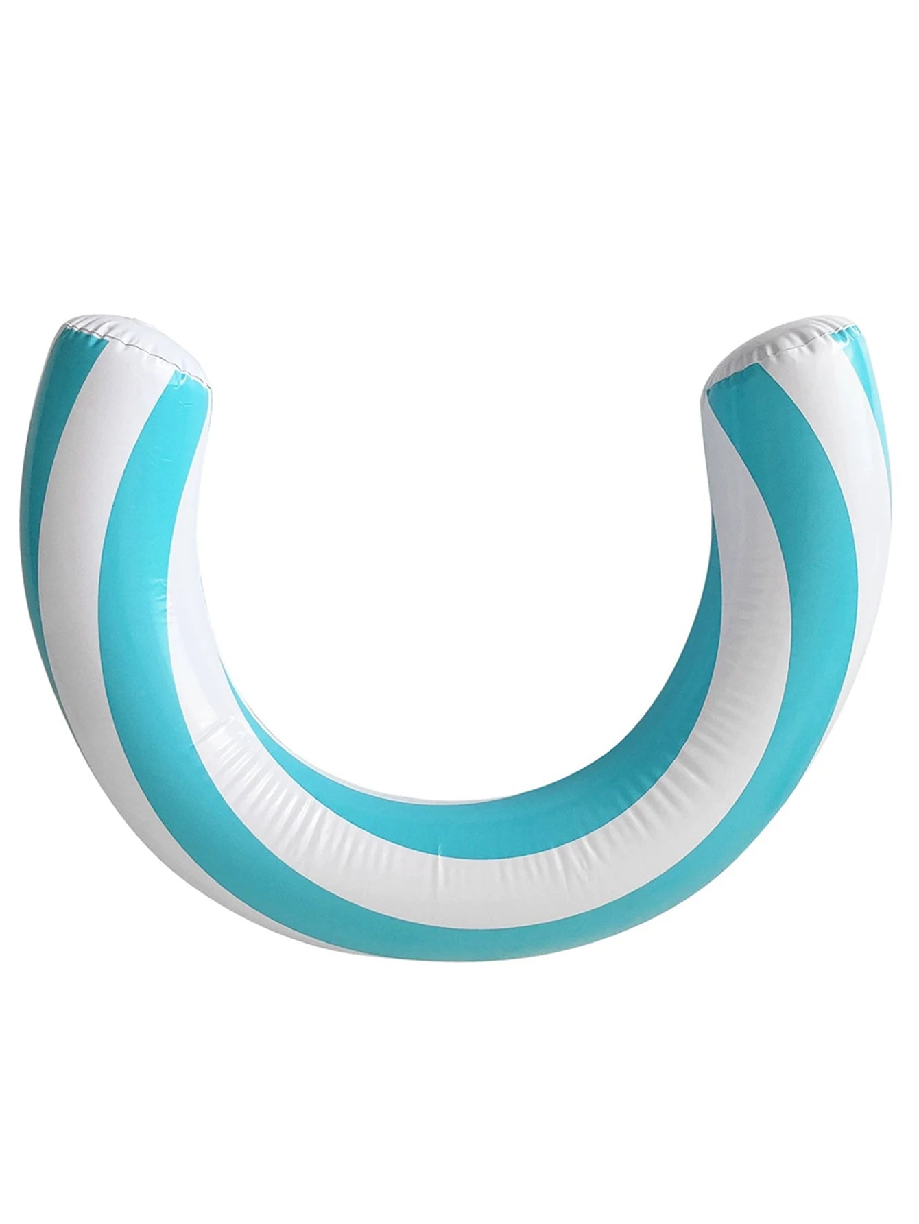 1pc New Striped U-Shaped PVC Inflatable Swimming Ring，Arch Shape Design Swimming Pool Float，Summer Beach & Pool Party Essential