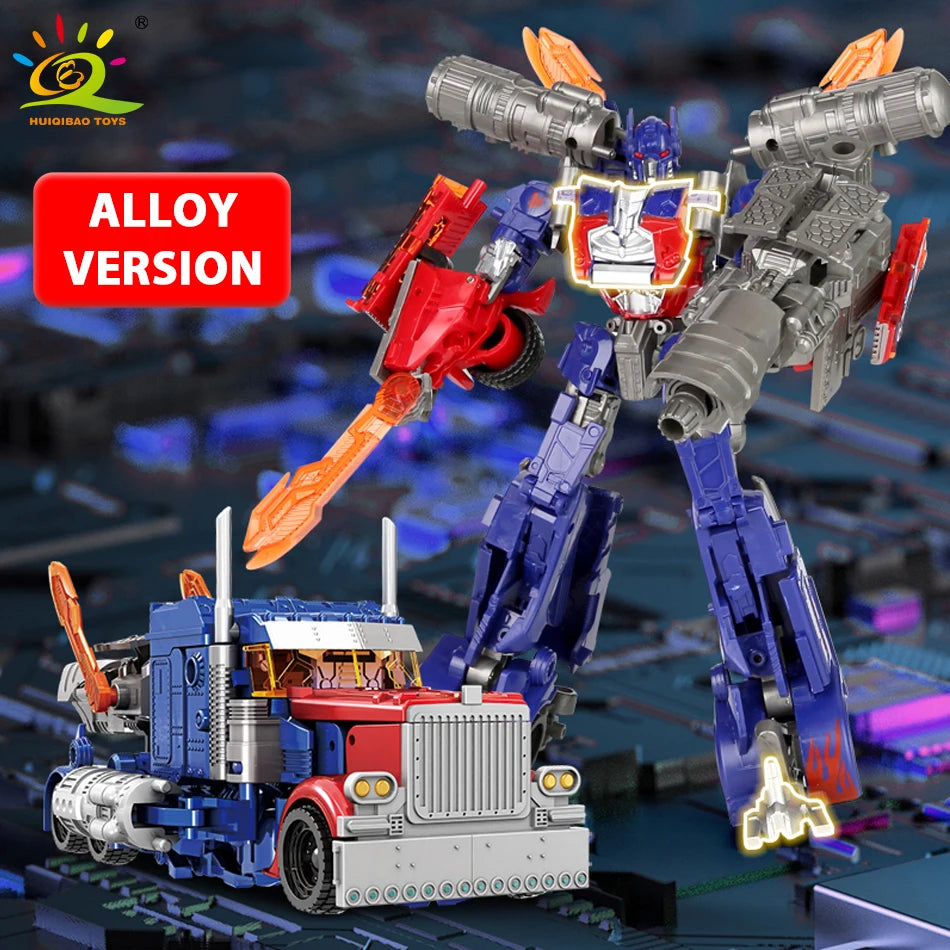 2IN1 Transformation Toys Robot Car Alloy Plastic Movie Anime Action Figures Deformed Mecha Warrior Model Toy for Children Gifts