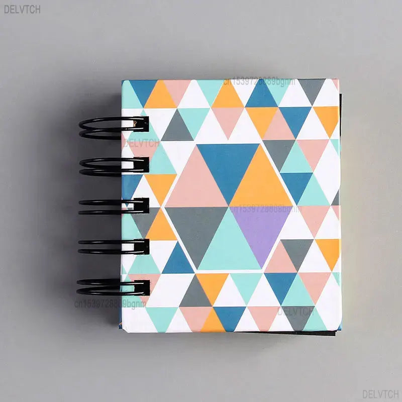 Multi-layer Colorful Paper Sticky Note Memo Pad Hard Cover Spiral Coil Mini Notebook Notepad Planner Self-Adhesive Stickers