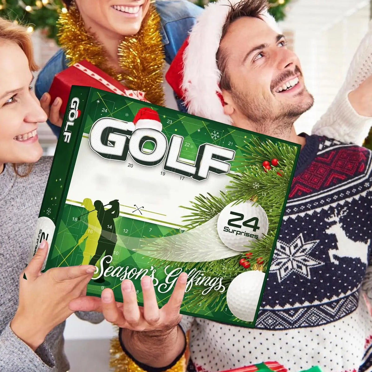 Christmas Countdown Calendar Festive Advent Favors 24 Days Christmas Countdown Golf Accessories For Adults Husband Family gifts