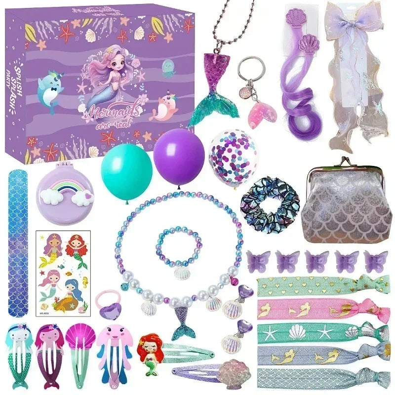 2026 Christmas Advent Calendar Gift Box for Girl Kids DIY Jewelry Hairpin Ornament 24Days Calendar New Year Christmas Gifts