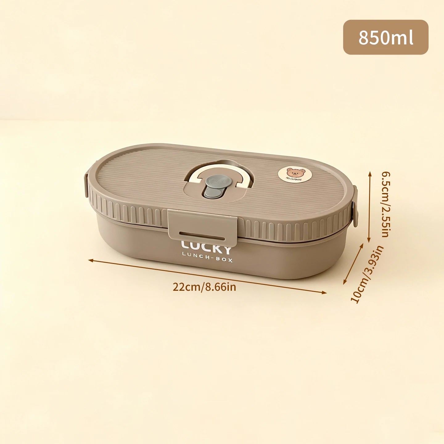 WORTHBUY 304 Stainless Steel Oval Insulated Lunch Box For Kids Student Portable Leak Proof Divided Food Container Microwave Safe