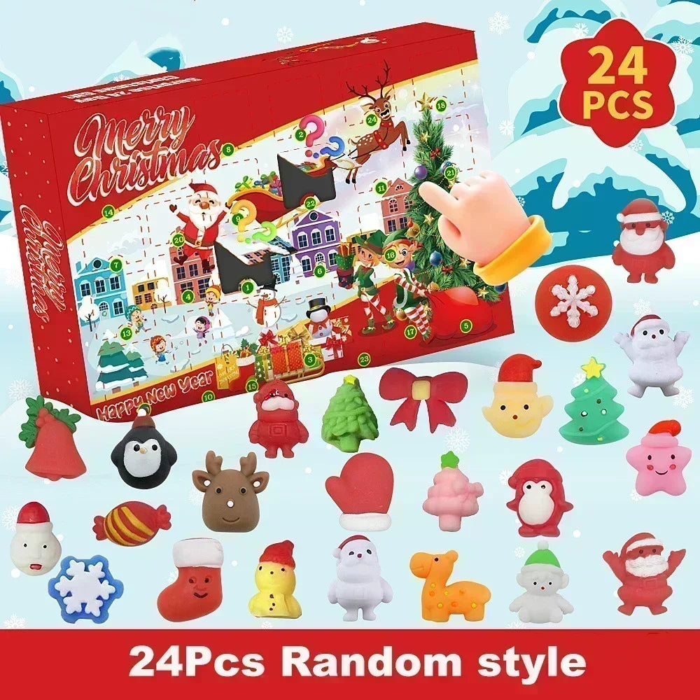 2026 Christmas Advent Calendar Gift Box for Girl Kids DIY Jewelry Hairpin Ornament 24Days Calendar New Year Christmas Gifts