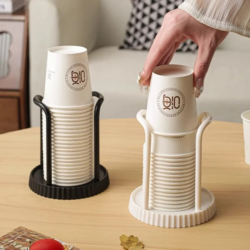Minimalist Paper Cup Holder, Household Disposable Cup Storage Rack, Multifunctional Desktop Coffee and Milk Tea Cup Storage Rack