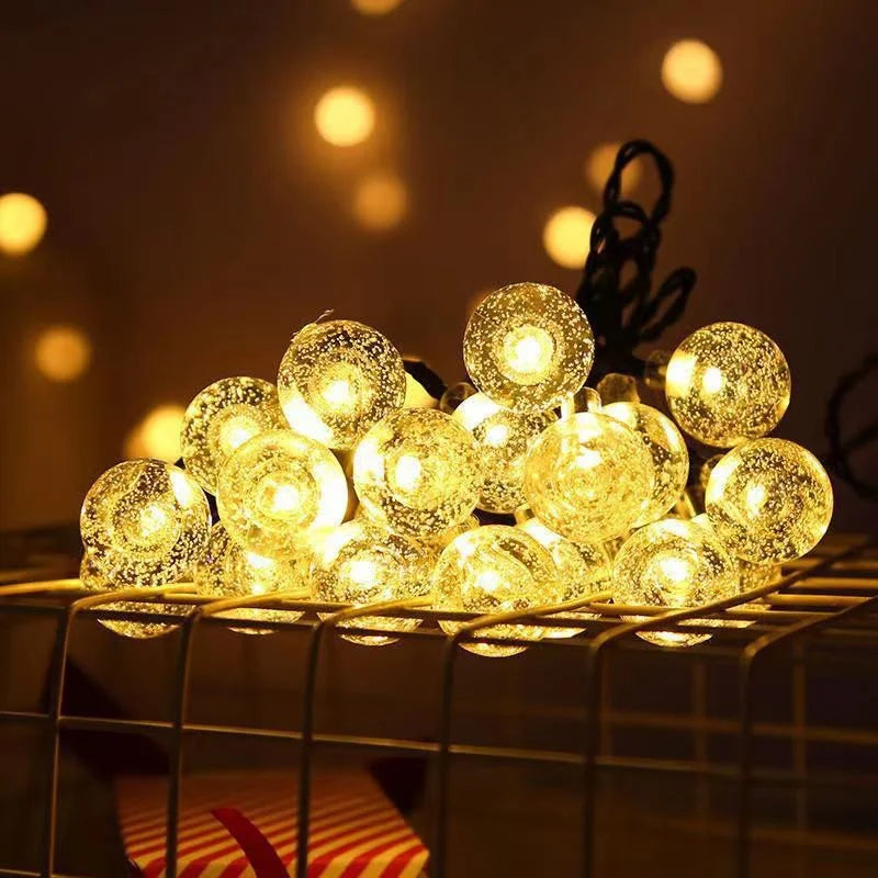 LED String Light Solar Fairy Lights 5m 20LED Warm Light Waterproof Outdoor Garden Wedding Decoration Christmas Lamp