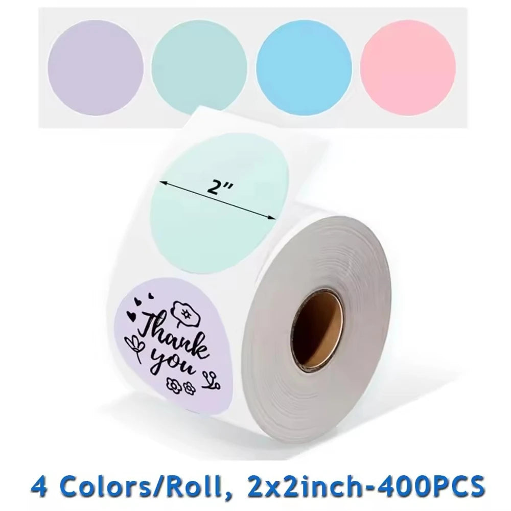 FOR Phomemo 241BT 246S D520 50mm LABEL Holographic Silver Laser Gold Gradient Thanks Card Sticker for LOGO Barcode Birthday