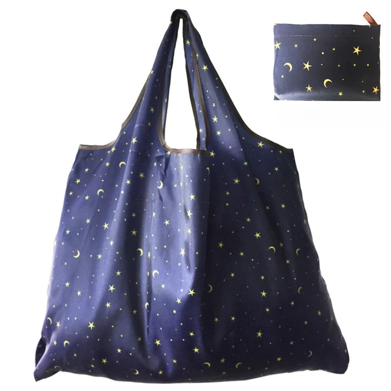 Thick Foldable Shopping Storage Bag Large Capacity Reusable Grocery Bag Eco Friendly Supermarket Waterproof Shoulder Bag