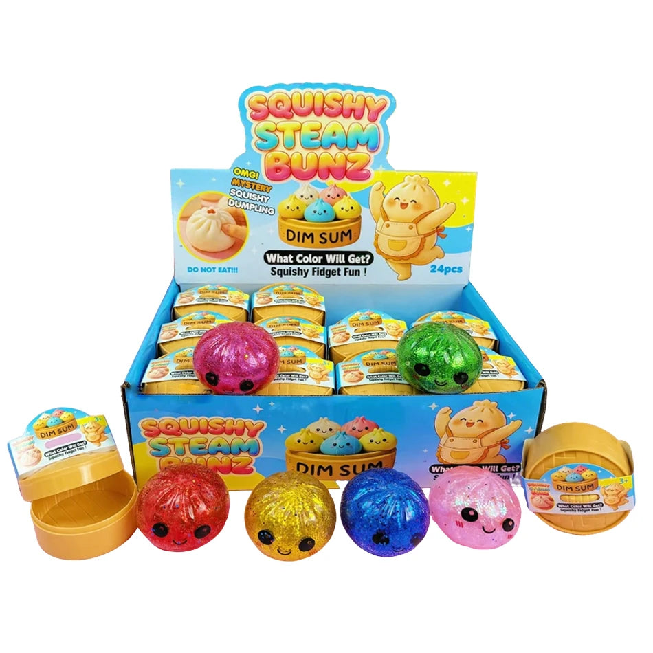 Glitter Dumpling Squishy ULTRA RARE Gold Glitter Hidden Edition  Dumplings Sensory Steamer Soft TPR Dough Ball for Stress Relief