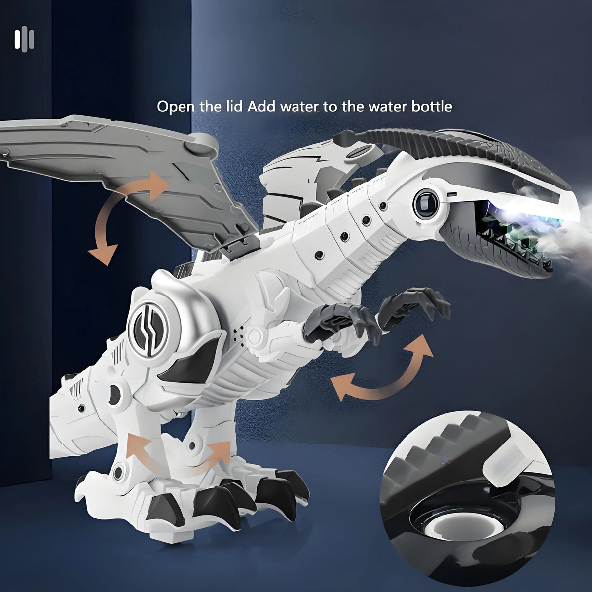 Electric Spray Mechanical Dinosaur Toy, Walking Light Sound Egg-laying Movable Joints, Boys Educational Toy Birthday Gift