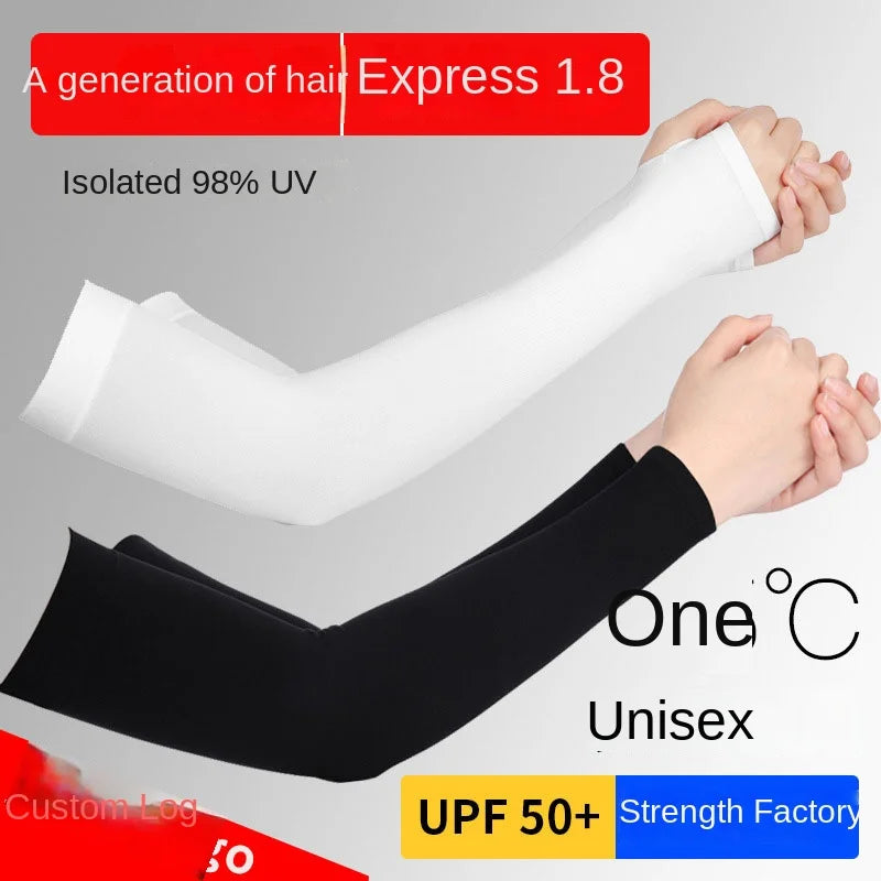 Ice Silk Cooling Arm Sleeves Summer UV Sun Protection Compression UPF 50+ for Women Volleyball Youth Sports