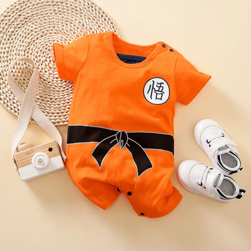 Baby Anime Clothes Vegeta Rompers Newborn Kuririn Roshi Training Outfit Infant Kids Halloween Cartoon Cosplay Costume Jumpsuit