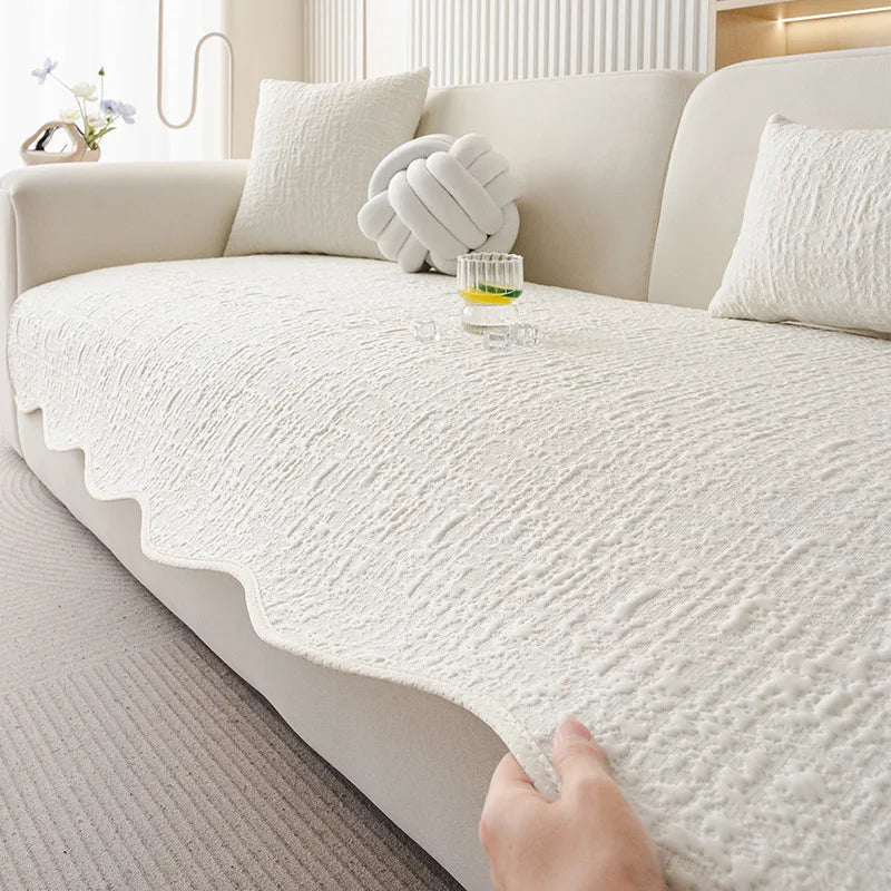 Ice Silk Sofa Pad for Living Room Summer Cooling Sofa Seat Cover Non-slip Breathable Pets Couch Slipcovers
