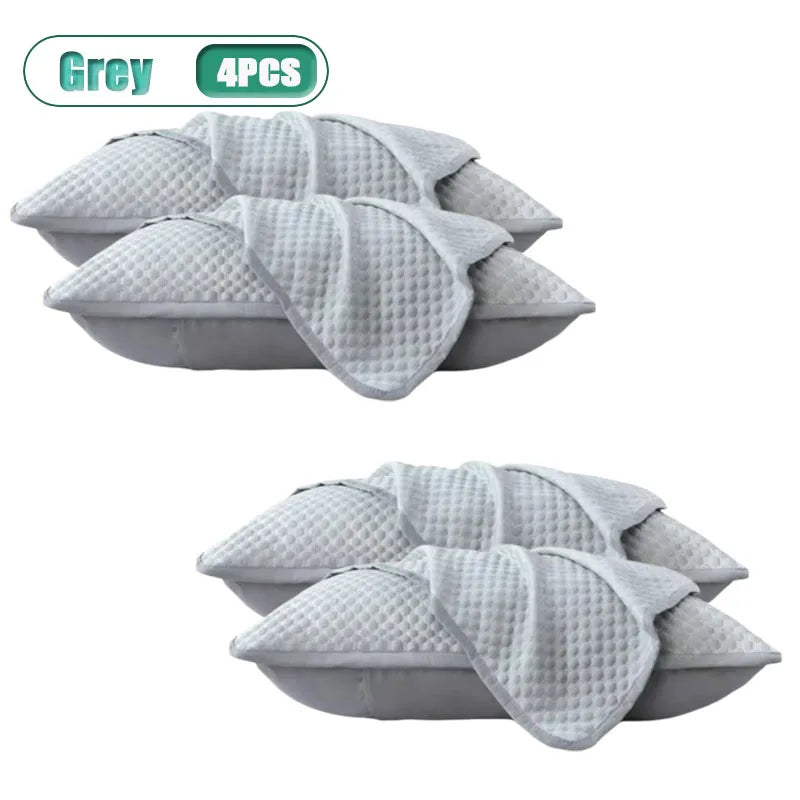 1-4PCS 48x74cm Ice Bean Pillowcase Summer Cooling Solid Color Cool Touch Fabric Washable for Air Conditioning Room