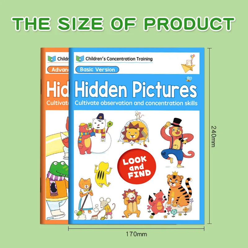 32-Page Interactive Spot-the-Difference Game - Colorful Educational Activity Book for Children 3-8, Enhances Focus