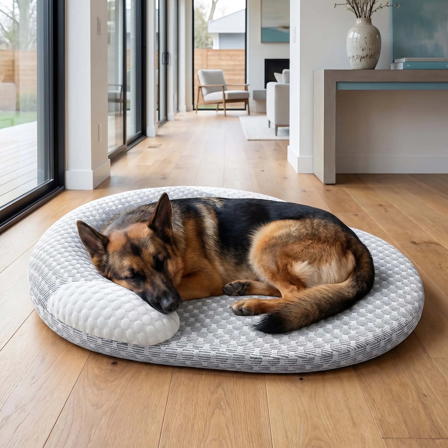 Spring Summer Cooling Dog Bed Oval Ice Silk Cat Mat Breathable Heat Dissipation Cooling Pad for Small Medium Large Dogs Cats