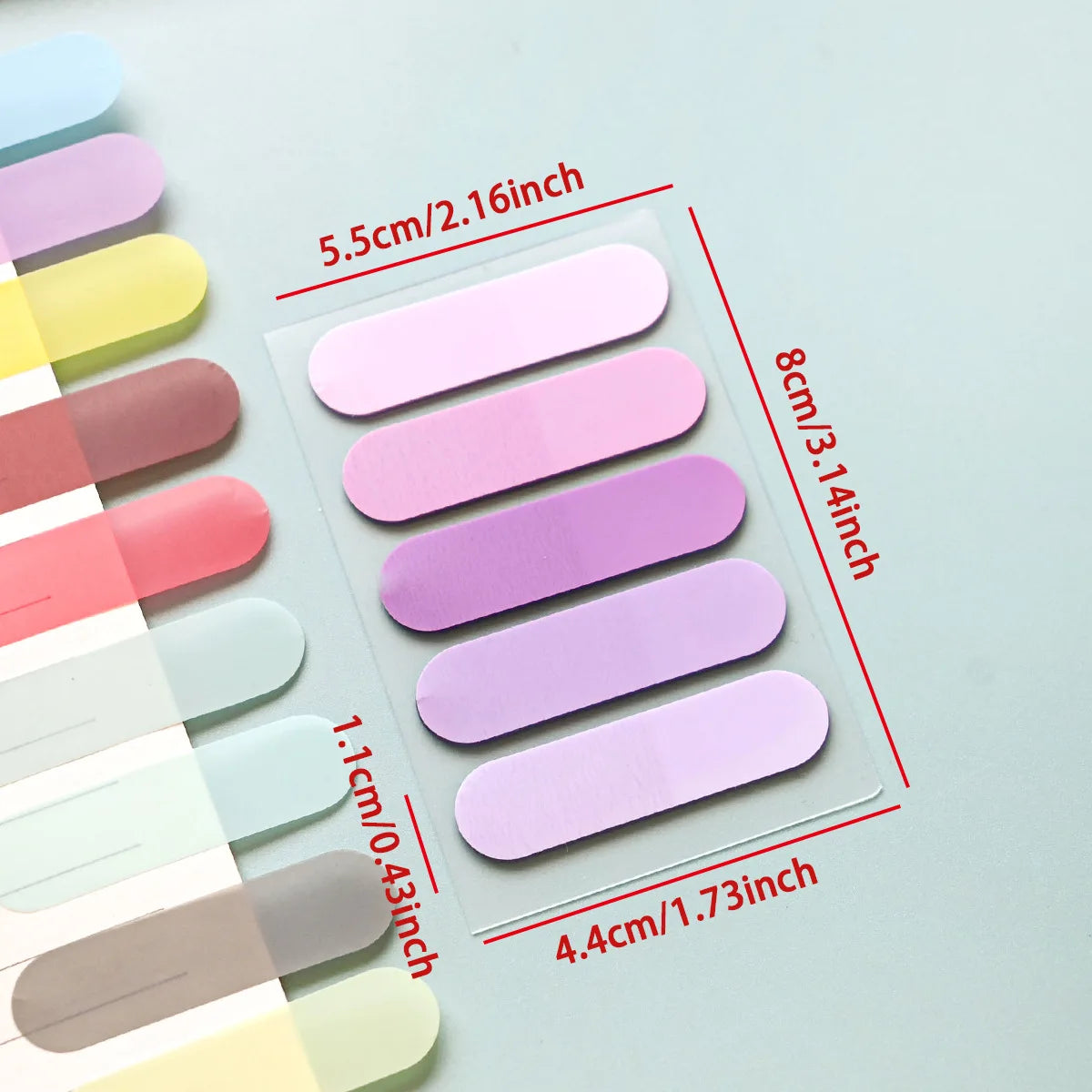 100 Sheets Writable Sticky Tabs Book Tabs Page Markers Translucent Sticky Note Tabs Post It Stick Tabs Annotation Tabs Index