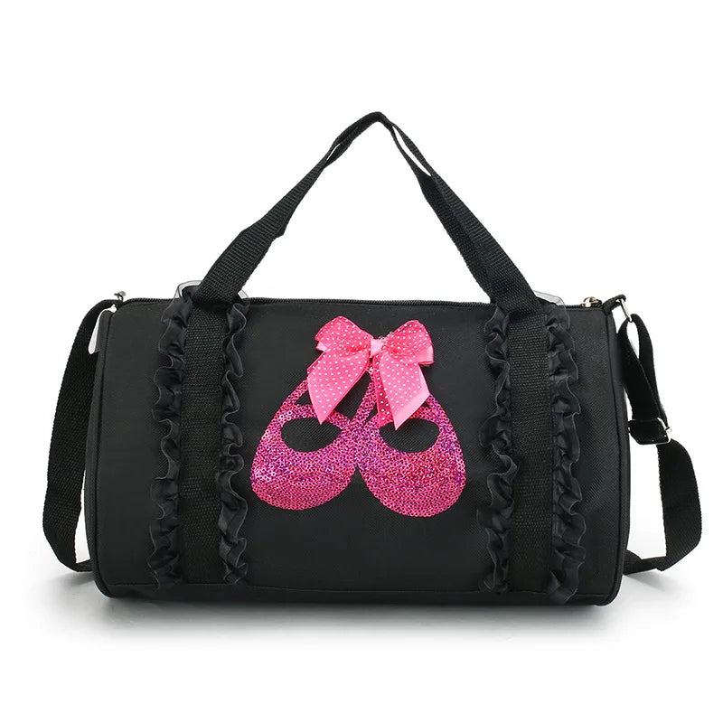 Childrens Shoulder Bag Latin and Ballet Schoolbag Girl Princess Dance Bag Waterproof and Lightweight and Comfortable Breathable