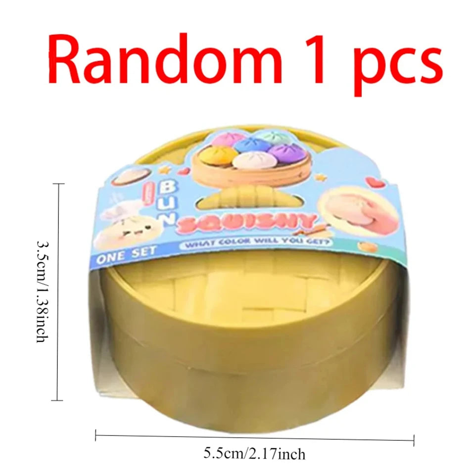 Blind Box Colorful Simulated Dumpling Squishy Relaxing Relieve Anxiety Antistress Enhance Happiness Rebound Squeeze Reliever Toy