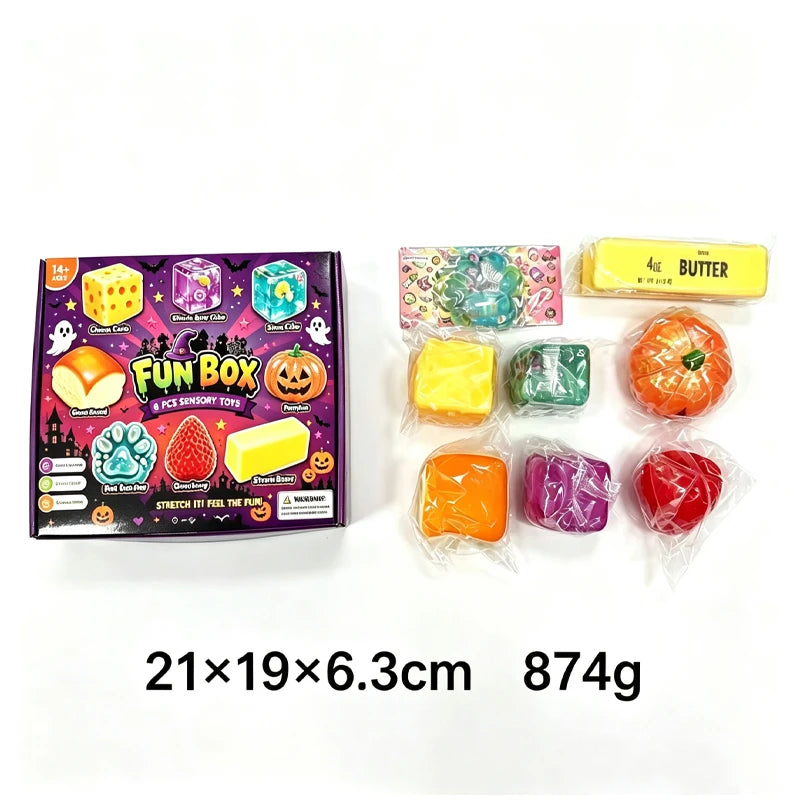2026 New Halloween Squishy Bun Advent Calendar Mystery Bun Countdown Box Slow Rising Dumpling Fidget Toy for Stress Relief Gift