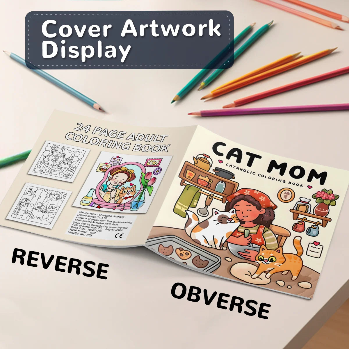 Coloring Book for Relaxation: 24-Page Picture Book of Adorable Cats and Heartwarming Family Life - Perfect Easter