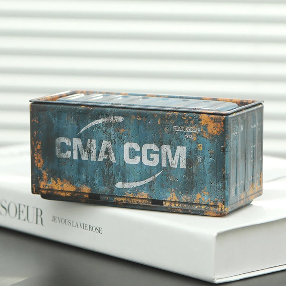 Mini Iron Storage Box Miniature Storage Iron Box Creative Decoration Collect Small Item Desktop Mini Container Model Xmas Gifts
