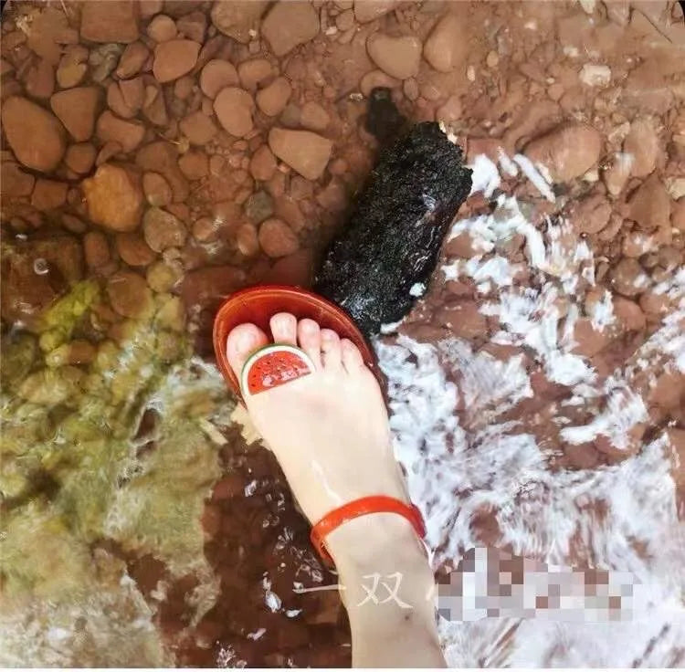 Brand Women Fashion Fruit Summer Sandals Ladies Soft Sole Lemon Jelly Slides Girl Hot Sale Flipflop  SM054