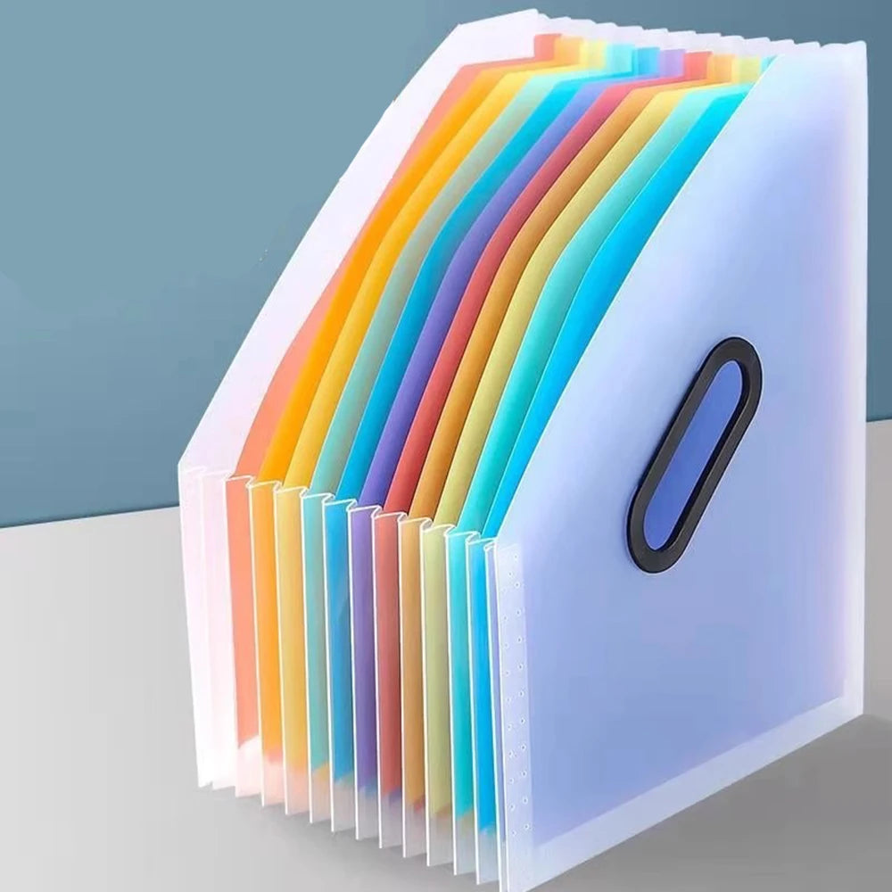 1pc Vertical Portable Folder, Expandable Organ Bag, Multi-layer Student Specific Paper Organizer, Office Files Available