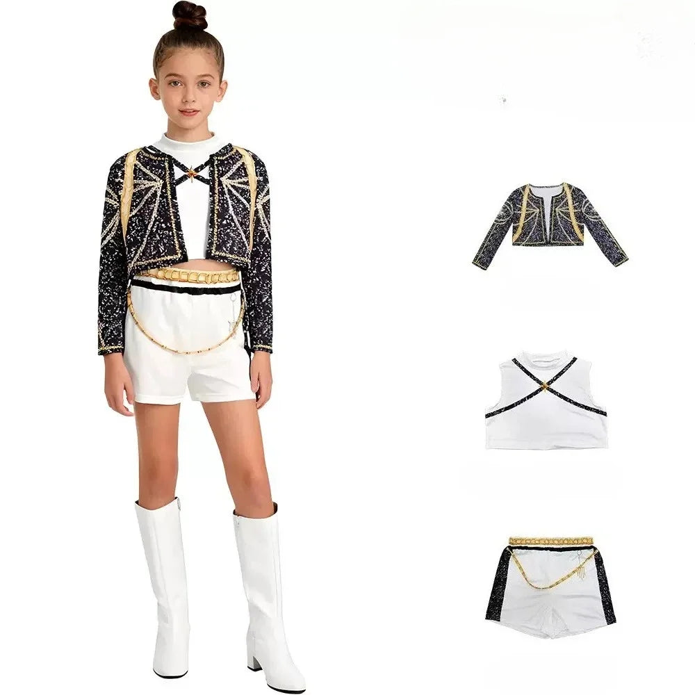 Zoey Rumi Mira Cosplay Costume kpop Women Girls Halloween Carnival Audlt Kids Child Party Role Playing Outfits