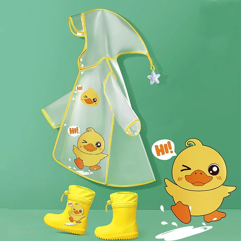 Children Raincoat, Cartoon Waterproof Kids Rain Suit , Girls Boys Bicycle Rainwear ,S-XXL