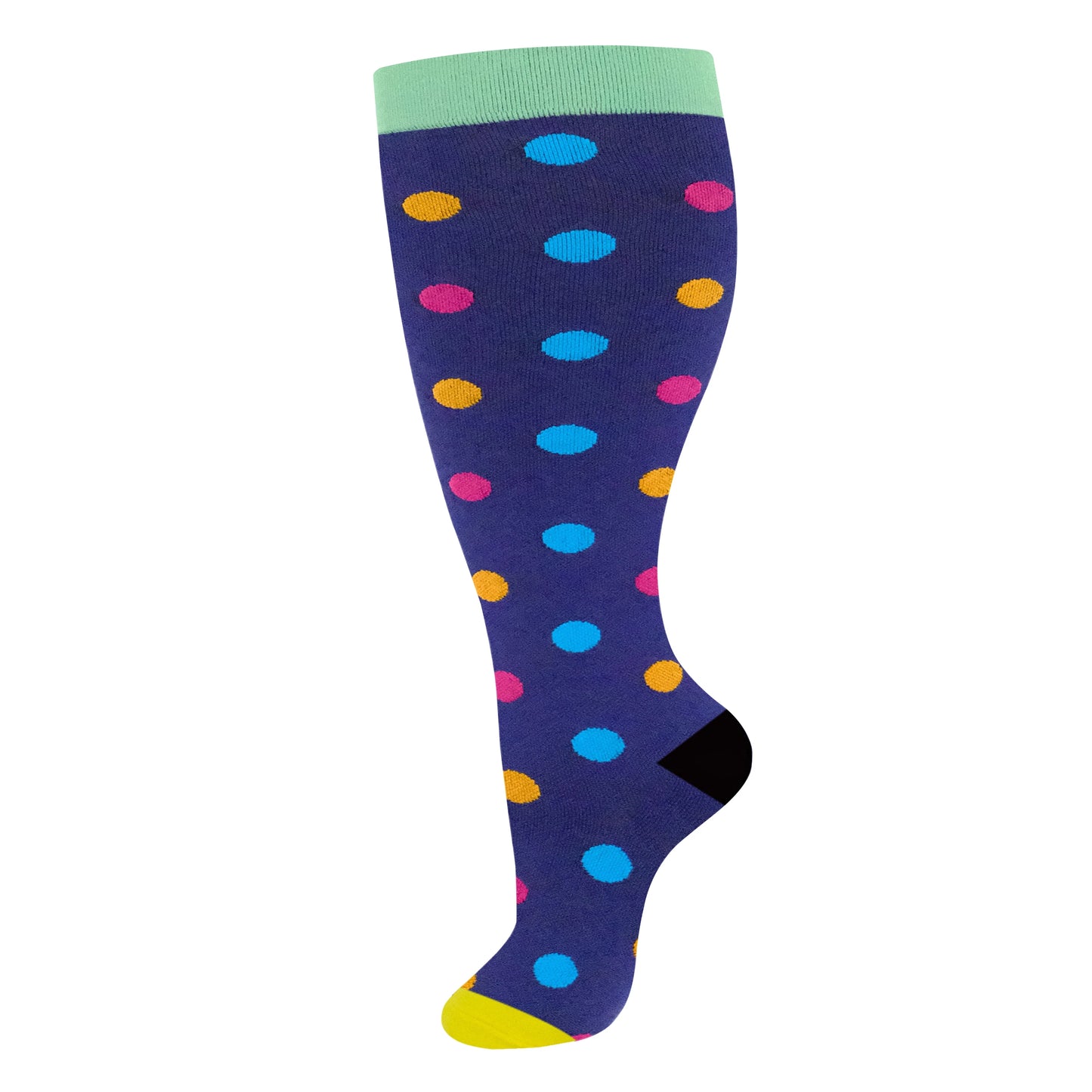 2XL-4XL Plus Size Compression Socks for Women Men 20-30 mmHg Wide Calf Extra Large Knee High Flight Sock for Circulation Support