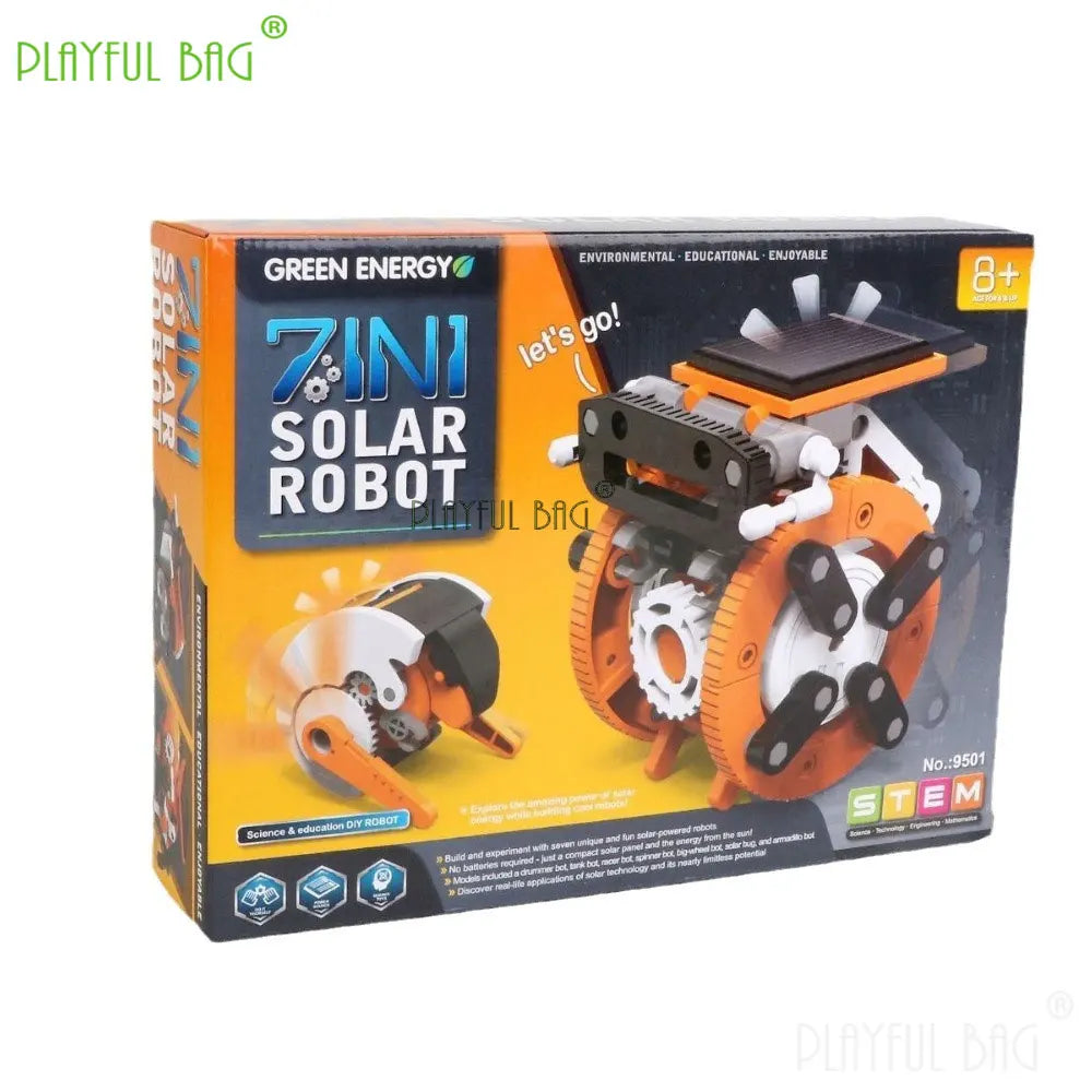 DIY Assembled Toys 7-in-1 Self Installing Solar Robot Toy Creative Science Solar Powered STEM Building Sets Kids Gift VG222