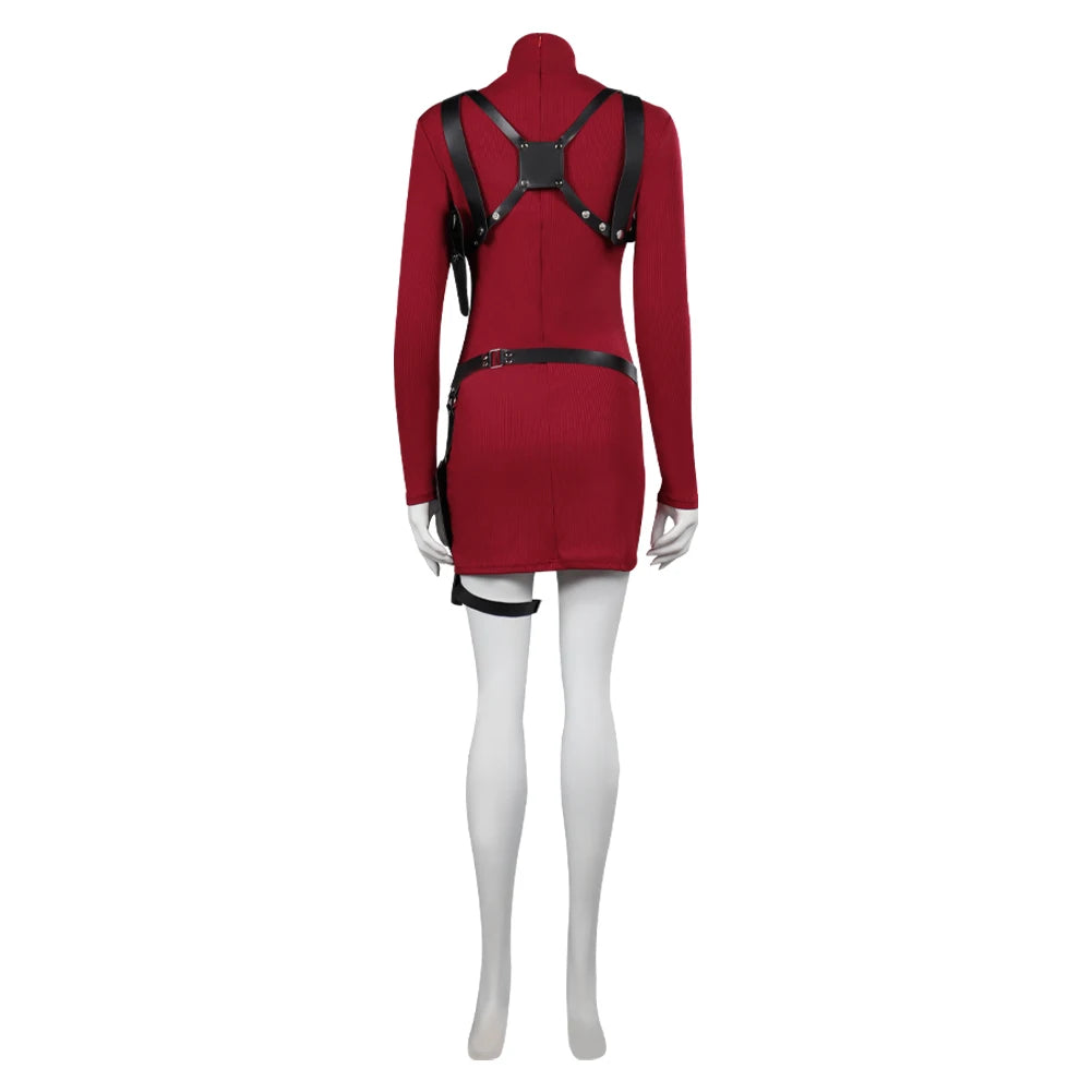 Female Ada Cosplay Wong Costume Dress Belt Wig Roleplay Outfits Fantasia Halloween Carnival Disguise Suit For Adult Women
