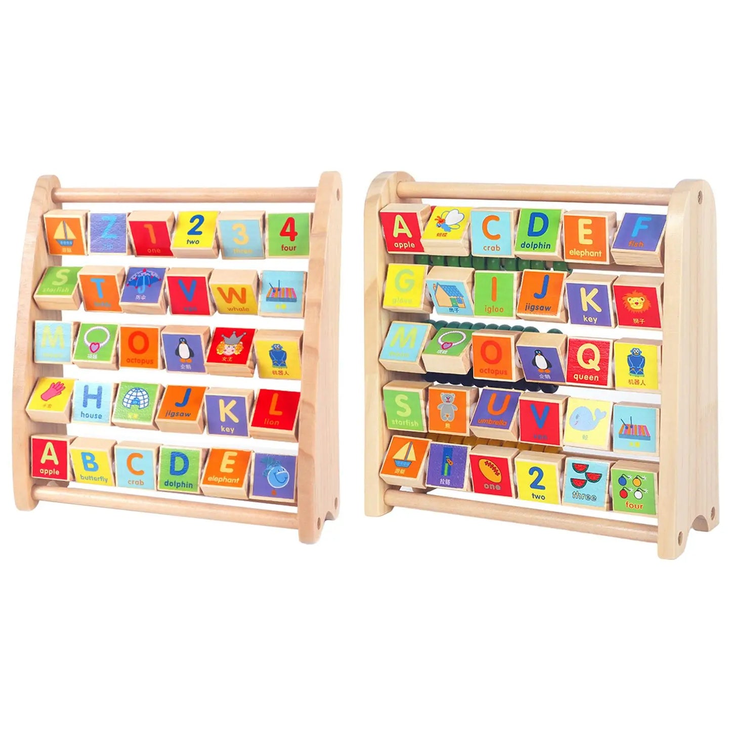 Wooden Abacus Activity Blocks Educational Learning Abacus Toy Small Educational Toy for Kindergarten Preschool Children